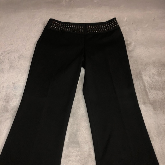 Express Design Studio Pants Black w/ Studded Waist - Picture 3 of 13
